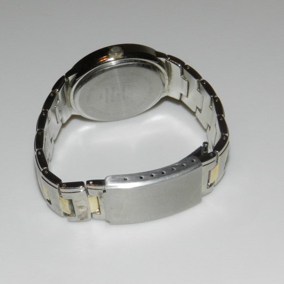 Vintage Allude Men's Black Dial Real Diamond Quartz Watch Date New Battery - Picture 7 of 12